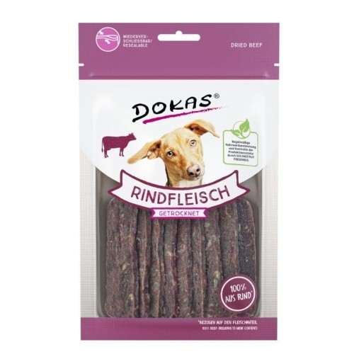 DOKAS Polędwica wołowa paski 70g Przysmaki dla psa