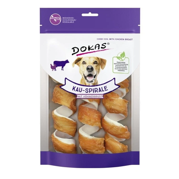 DOKAS Spirala Kurczak 3 szt. / 110g Przysmaki dla psa