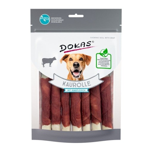 DOKAS Rolki z wołowiną 190g Przysmaki dla psa