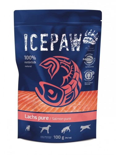 ICEPAW High Premium Lachs pure – łosoś 100g Karma mokra dla psa