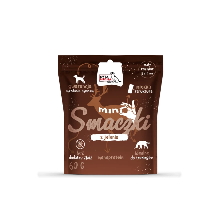Syta Micha Mini smaczki dla psa z jelenia 60g