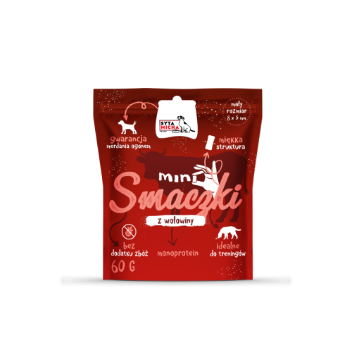 Syta Micha Mini smaczki dla psa z wołowiną 60g