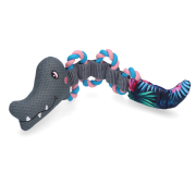 CoolPets Pull me! Crocky rope (Flamingo) KROKODYL na linie zabawka do wody