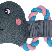 CoolPets Pull me! Crocky rope (Flamingo) KROKODYL na linie zabawka do wody