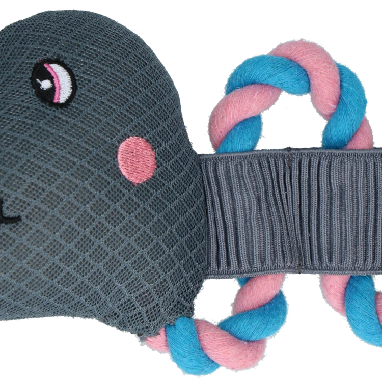 CoolPets Pull me! Crocky rope (Flamingo) KROKODYL na linie zabawka do wody