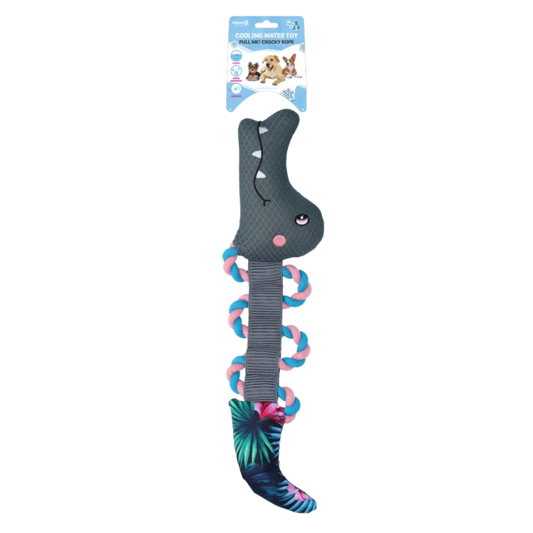 CoolPets Pull me! Crocky rope (Flower) KROKODYL z liną zabawka do wody