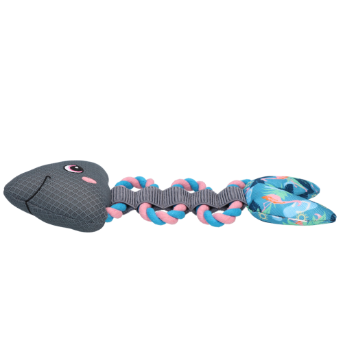 CoolPets Pull me! Fishy rope (Flamingo) RYBA z liną zabawka do wody