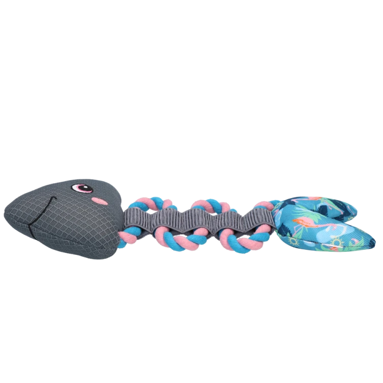CoolPets Pull me! Fishy rope (Flower) RYBA z liną zabawka do wody