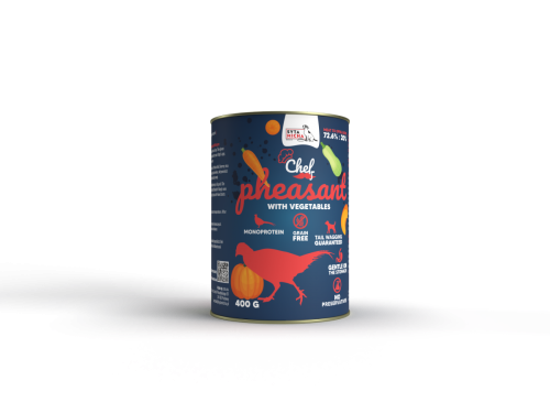 Syta Micha Mokra karma dla psa CHEF Bażant z warzywami 400g