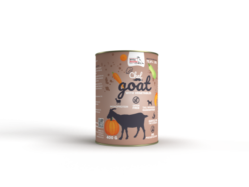 Syta Micha Mokra karma dla psa CHEF Koza z warzywami 400g