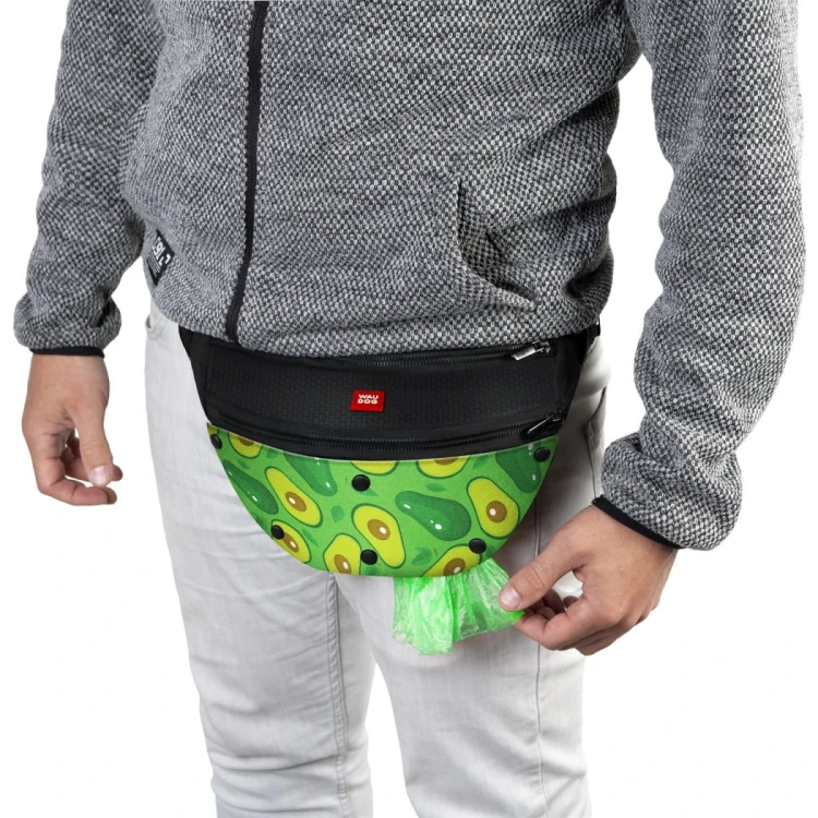 WAUDOG Torebka - nerka na przysmaki i akcesoria wzór AWOKADO