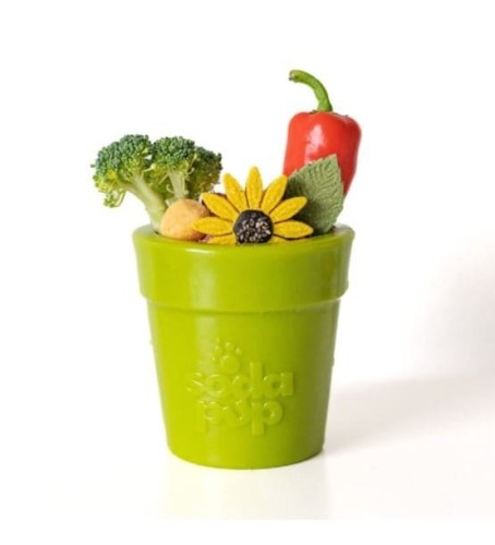Soda Pup Flower Pot Orange - doniczka na jedzenie dla psa zielona