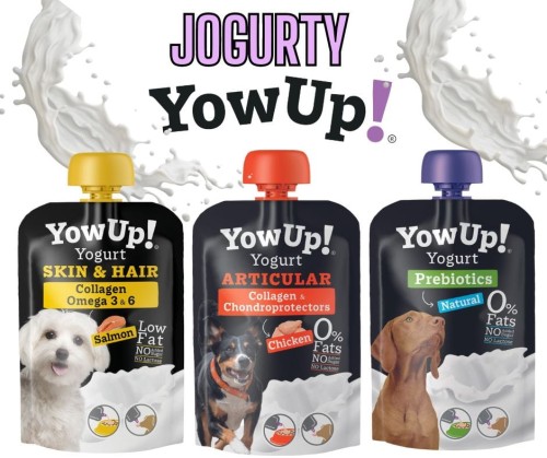 ZESTAW! YOW UP! Prebiotyki Jogurt naturalny dla psa + Skóra i Sierść + Zdrowe Stawy 3 x 115g