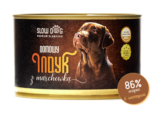 SLOW DOG Karma mokra Domowy indyk z marchewką 410g