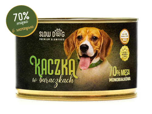 SLOW DOG Karma mokra Kaczka w buraczkach 410g