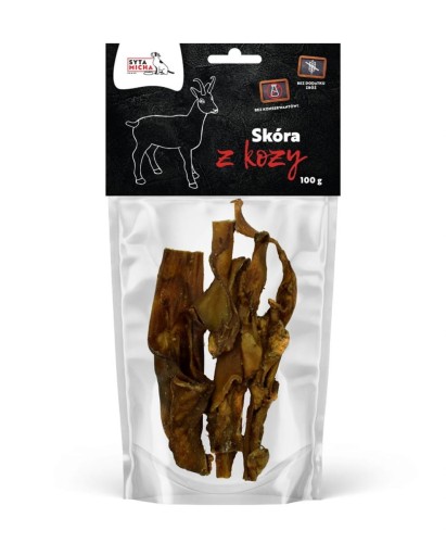 Syta Micha Suszona skóra z kozy 100g Przysmak dla psa