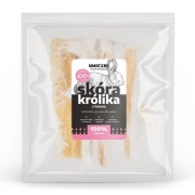 UNISZKI Skóra królika z futrem 100g Przysmaki dla psa