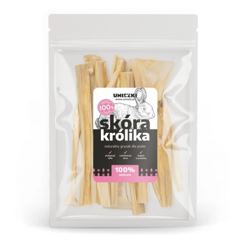 UNISZKI Skóra królika 100g Przysmaki dla psa