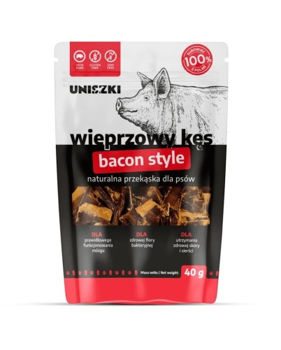 UNISZKI Wieprzowy kęs 40g Przysmaki dla psa