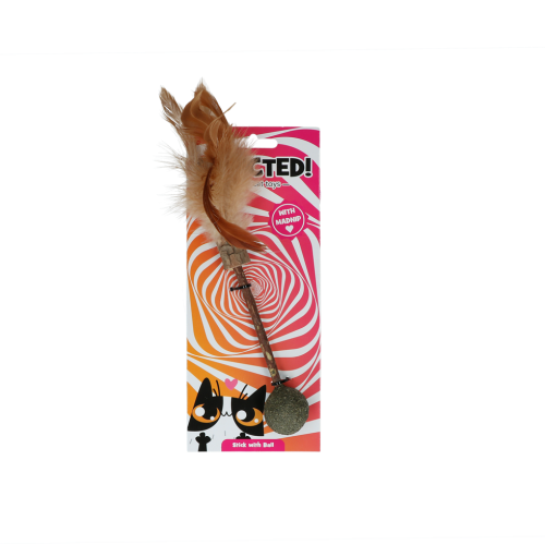 ADDICTED Patyk z piłeczką i piórkami MADNIP