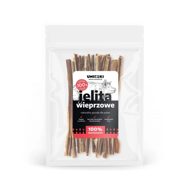 UNISZKI Jelita wieprzowe 100g Przysmaki dla psa