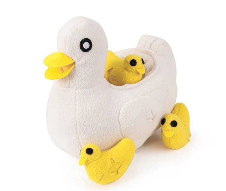 ZESTAW! Zabawka węchowa KACZA RODZINKA + Kiwi Walker 100% KACZKA liofilizowane smaczki 80g