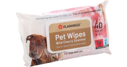 Flamingo Chusteczki pielęgnacyjne wiśnia 18x16cm 40szt