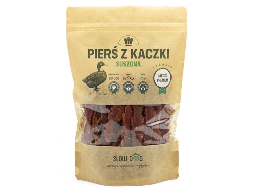 SLOW DOG Suszona pierś z kaczki 100g Przysmak dla psa