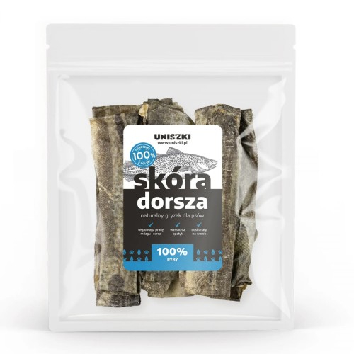 UNISZKI Skóra dorsza 100g Przysmaki dla psa