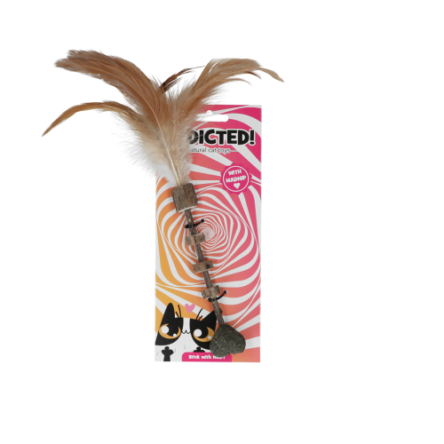 ADDICTED Patyk z sercem i piórkami MADNIP