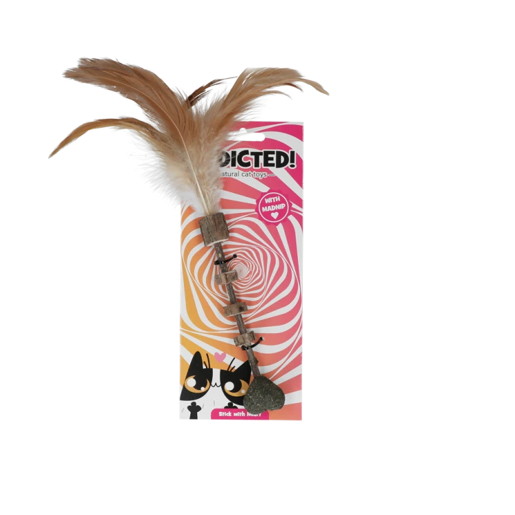 ADDICTED Patyk z sercem i piórkami MADNIP