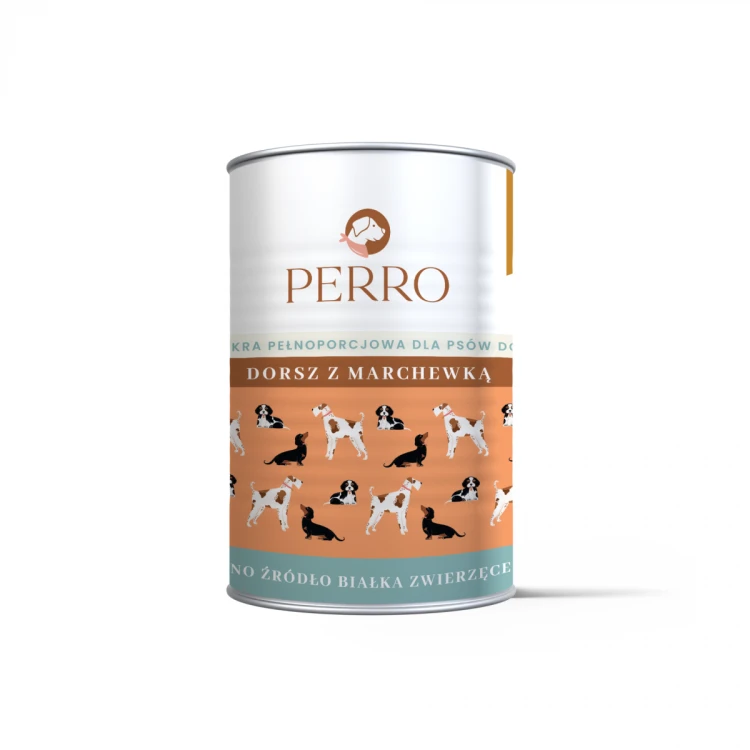 PERRO Dorsz z marchewką karma mokra dla psa 400g