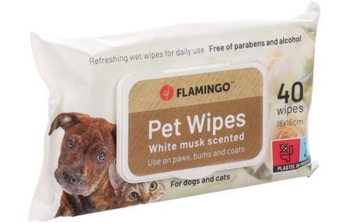 Flamingo Chusteczki pielęgnacyjne piżmo 18x16cm 40szt
