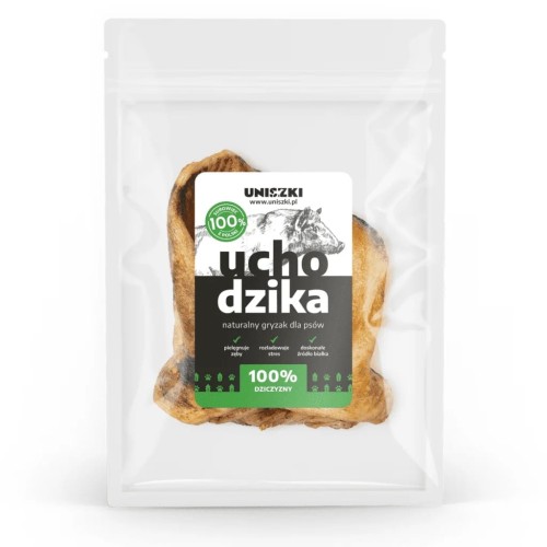 UNISZKI Ucho dzika 1 szt.  Przysmaki dla psa