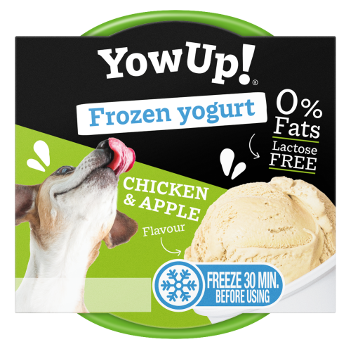 YOW UP! Chicken &amp; Apple FROZEN YOGURT Jogurt do mrożenia o aromacie kurczaka i jabłka 110g