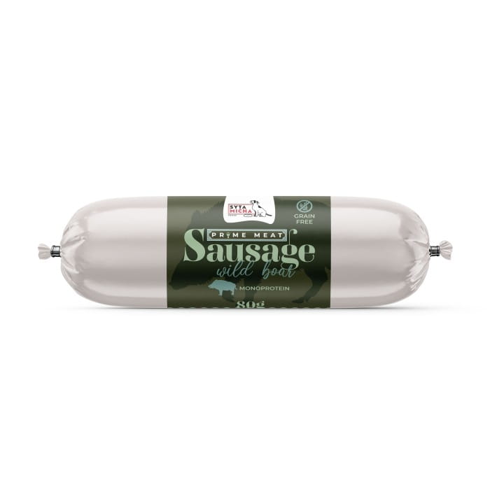 Syta Micha Prime Meat Sausage Dzik 80g Przysmak dla psa