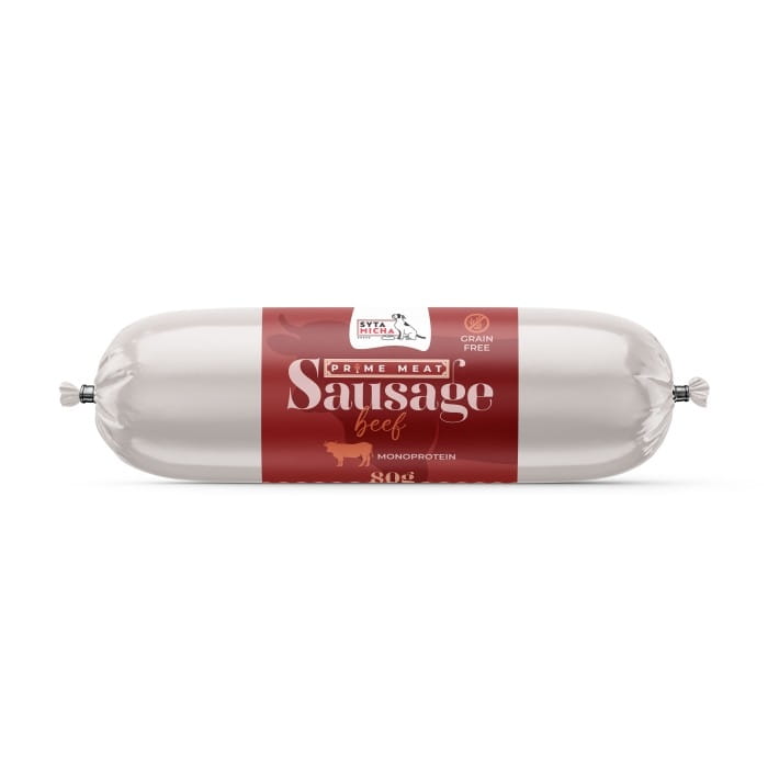 Syta Micha Prime Meat Sausage Wołowina 80g Przysmak dla psa