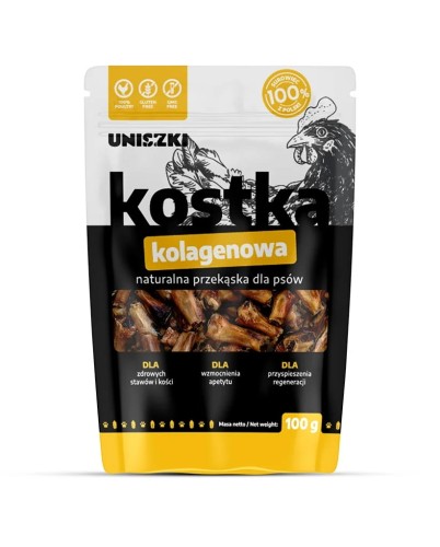 UNISZKI Kostka kolagenowa 100g Przysmaki dla psa