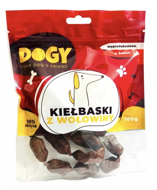 DOGY Kiełbaski z wołowiny 100g