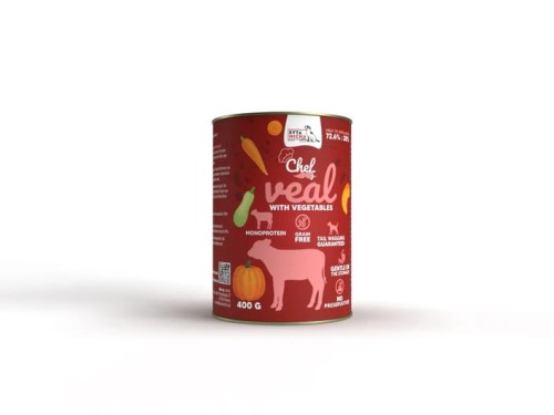 Syta Micha Karma mokra dla psa CHEF Cielęcina z warzywami 400g