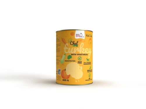 Syta Micha Karma mokra dla psa CHEF Indyk z warzywami 400g