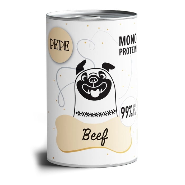 Paka Zwierzaka Karma mokra PEPE BEEF Wołowina 400g