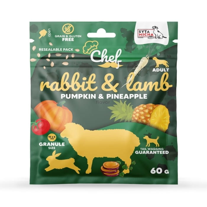 Syta Micha Karma sucha CHEF królik z jagniecina 60g