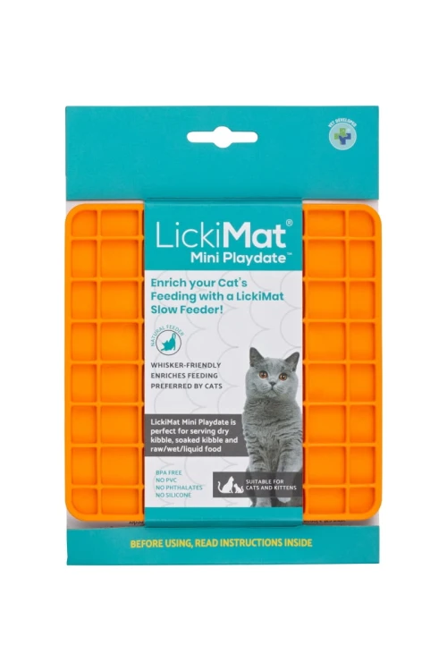EDYCJA LIMITOWANA! Mata LickiMat® MINI Playdate™ pomarańczowa