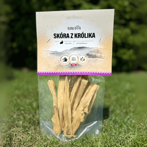SLOW DOG Skóra z królika 100g Przysmak dla psa