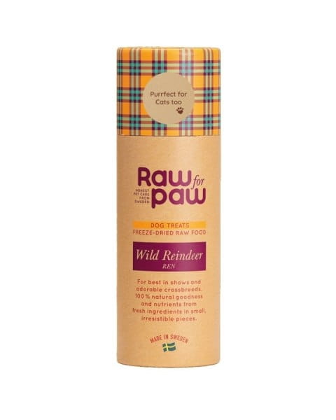 RAW for PAW WILD Reindeer - renifer liofilizowane przysmaki 45g