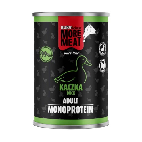BUBAlicious MORE MEAT karma mokra mono Pure kaczka 400g
