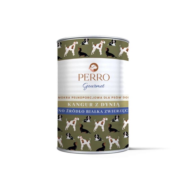 PERRO Gourmet Kangur z dynią karma mokra dla psów dorosłych 400g