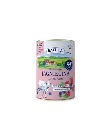 BALTICA Karma mokra Jagnięcina z malinami 400g