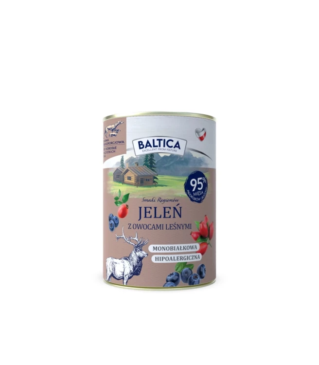 BALTICA Karma mokra Jeleń z owocami leśnymi 400g